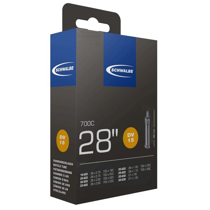 Schwalbe Cykelslang DV15 STANDARD 18/28-622/630 CDARD 18/28-622/630 Cykelventil 40 mm