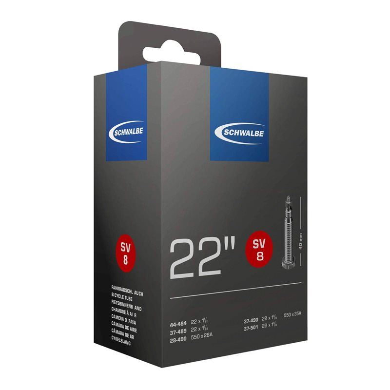 Schwalbe Cykelslang SV8 STANDARD 28/44-484/501 RaARD 28/44-484/501 Racerventil 40 mm