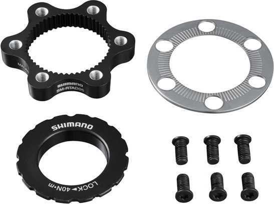 Shimano Adapter IS 6 bultars bromsskiva till cen bromsskiva till centerlock nav svart