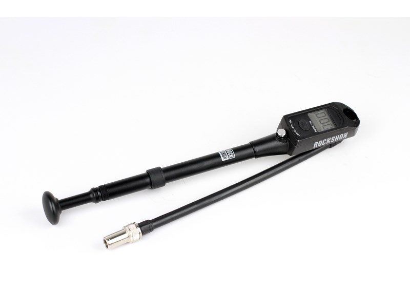 Rockshox Stötdämparpump Highpressure med digitalressure med digitalmätare svart