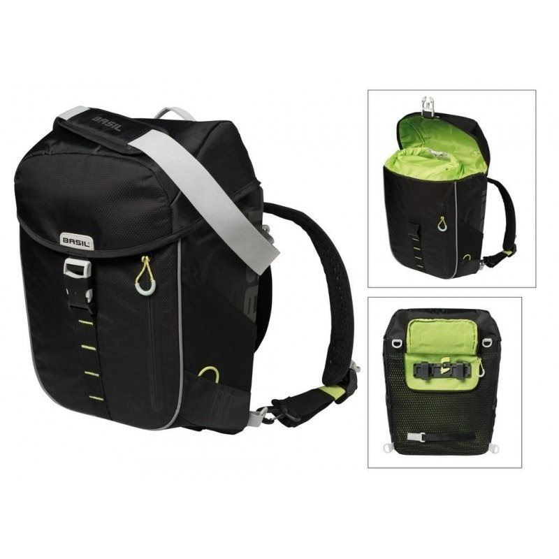 Basil Väska Miles Double Bag 32L Black Limeag 32L Black Lime