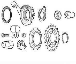 Shimano Komponentsats Nexus 8 nav rullbroms ej scandic 5R/L