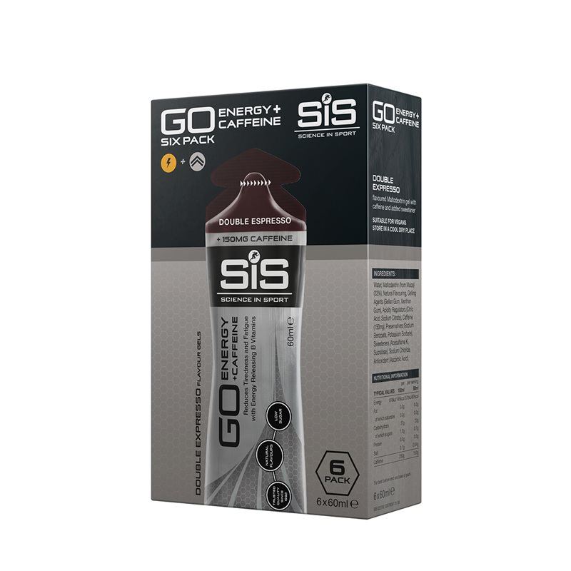 SIS Energigel Go Energy+ Caffeine 60 ml dubb Caffeine 60 ml dubbel espresso