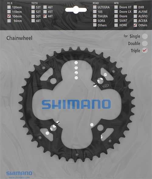 Shimano Drev FC-M440 104 bcd 9 växlar 44T svart