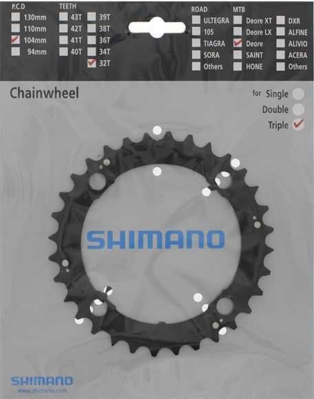 Shimano Drev Deore FC-M480 104 bcd 9 växlar 32Tsvart