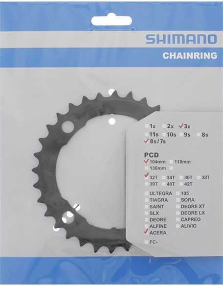 Shimano Drev FC-M361 104 bcd 7/8 växlar 32T svar 7/8 växlar 32T svart