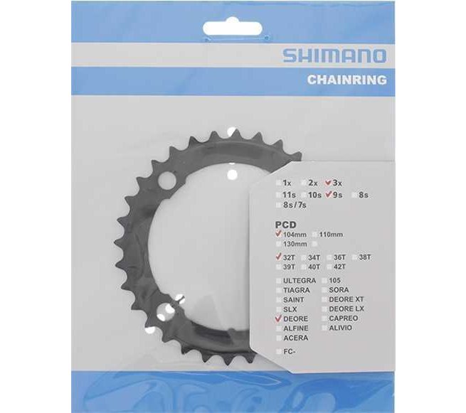 Shimano Drev Deore FC-M590 104 bcd 9 växlar 32Tsvart