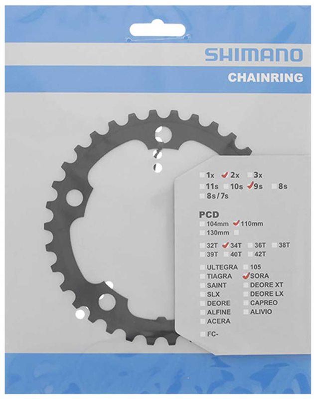 Shimano Drev FC-3550 110 bcd 2 x 9 växlar 34T svart