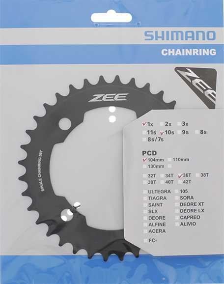 Shimano Drev ZEE FC-M640 104 bcd 10 växlar 36T svart