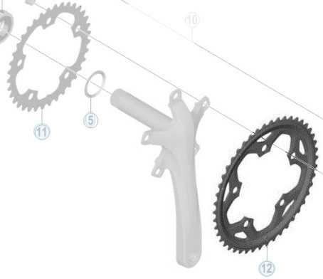 Shimano Drev FC-RS500 MJ 110 bcd 2 x 11 växlar 46T svart