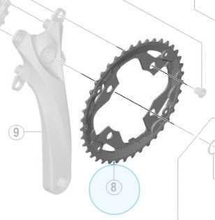 Shimano Drev Acera FC-M3000AX 96 bcd 9 växlar 40X 96 bcd 9 växlar 40T svart