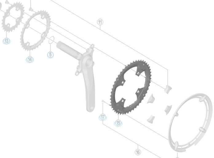 Shimano Drev FC-T8000 Al för kedjeskydd 104 bcd3 kedjeskydd 104 bcd3 x 10 växlar 48T svart