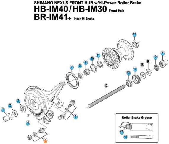 Shimano Stoppmutter Nexus framnav med rullbroms