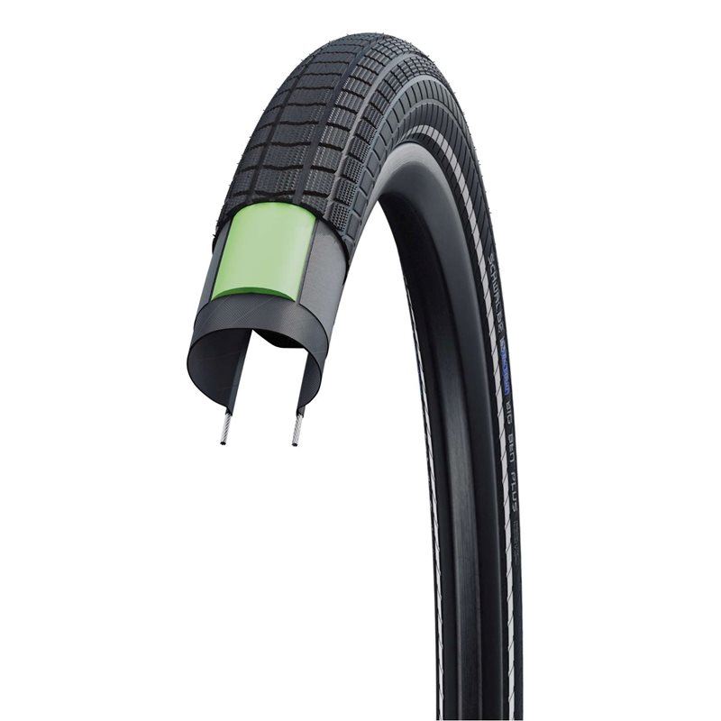 Schwalbe Cykeldäck Big Ben Plus ADDIX DD GreenGuaus ADDIX DD GreenGuard 50-622 (28×2.00″) Svart/Ref