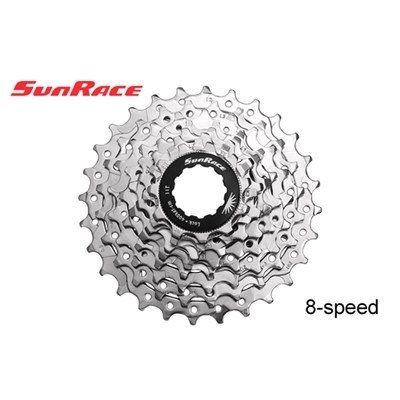 Sunrace Kassett CSR868BQ 8 växlar 12-25T för Shiäxlar 12-25T för Shimano