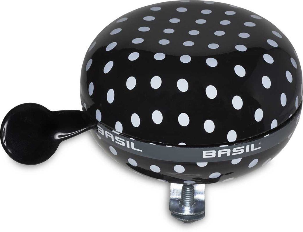 Basil Ringklocka PolkadotBig Bell svart/vitpriig Bell svart/vitprickig