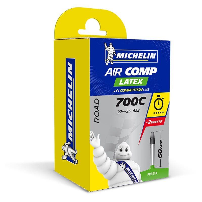 Michelin Cykelslang Aircomp Latex tube 18/25-622Racerventil 60 mm