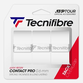Tecnifibre Pro Contact White 3-Pack, Squash grepplindor