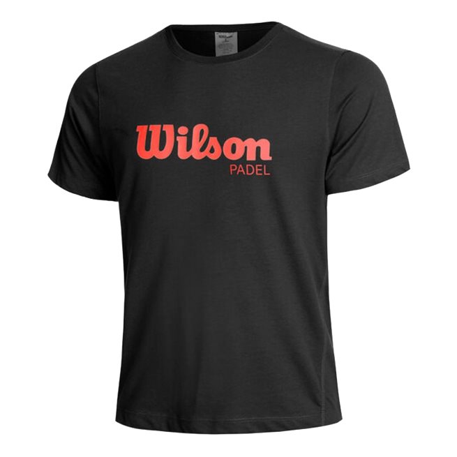 Wilson M Wilson Graphic Tee Black Pdl, Padel- og tennis T-skjorte herre