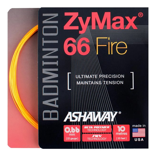 Ashaway Zymax 66 Fire set, Badminton Strenge