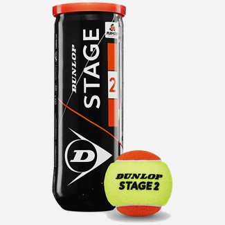 Dunlop Stage 2 Orange 3-Pack, Tennisbolde