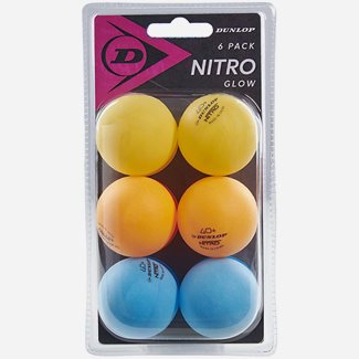 Dunlop 40+ Nitro Glow 6-Pack, Bordtennisbollar