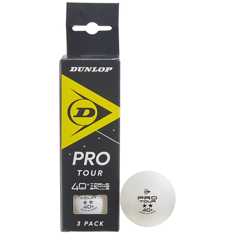 Dunlop 40+ Pro Tour 3-Pack, Bordtennisbollar
