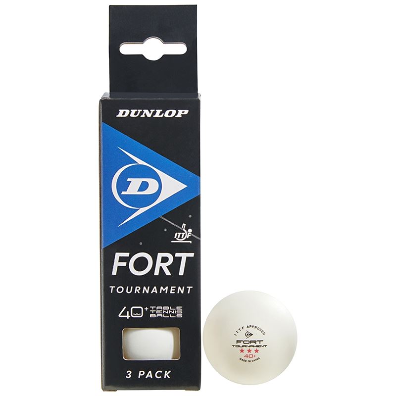 Dunlop 40+ Fort 3-Pack Pöytätennispallot