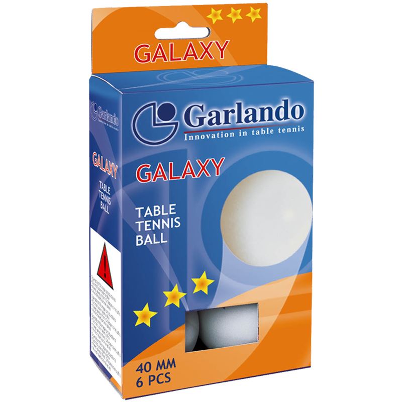Garlando Galaxy 3* 6-Pack, Bordtennisbollar
