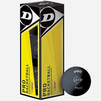 Dunlop Pro Black 3-Pack, Racketballboll