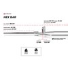 Gymstick Hex Bar 182 cm (50 mm)