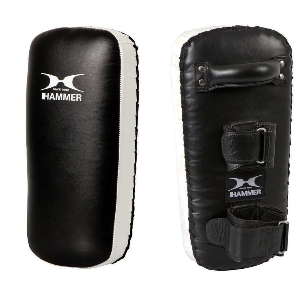 Hammer Boxing Thai Pad Leather Black/White One Piece Mitts