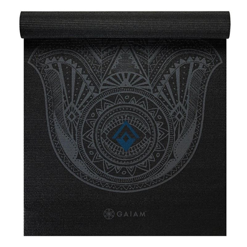 Gaiam Grey Hamsa Yoga Mat 4 mm Classic Printed, Yoga matte