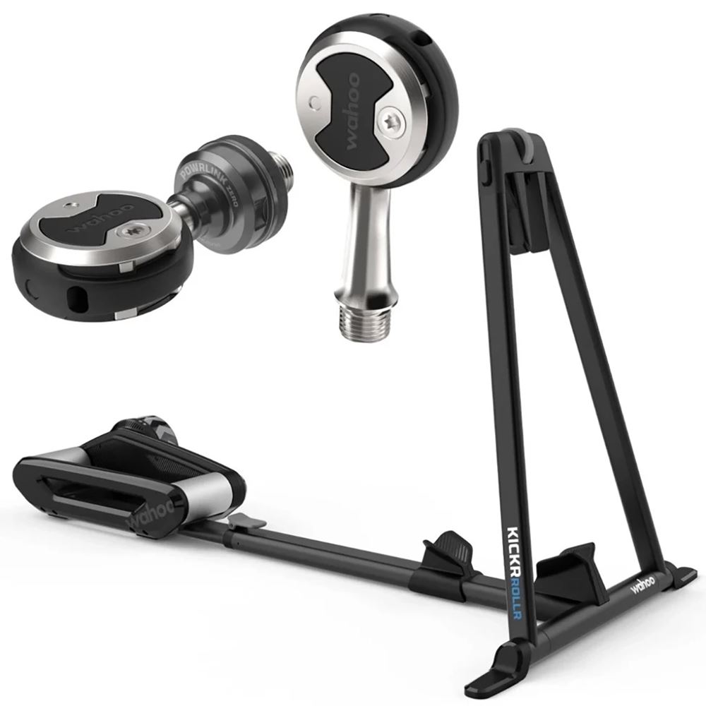 Wahoo KICKR Rollr Powerlink Zero Left Sided Bundle, sykkelrulle + kraftpedaler BLACK