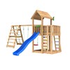 Jungle Gym Mansion 2.1 inkl. Climb Module, 120 kg sand og blå rutsjebane