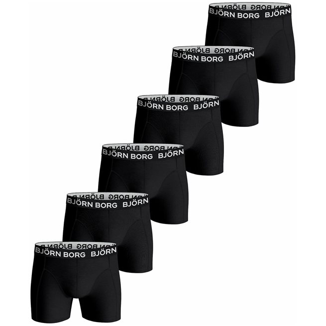 Björn Borg Cotton Stretch Boxer + Toilet Case 6-Pack, Miesten alushousut