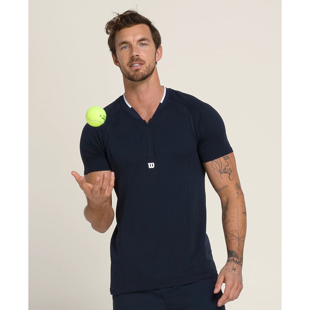 Wilson M Players Seamless Zip Hnly 2.0 Padel- & tennis t-shirt herr