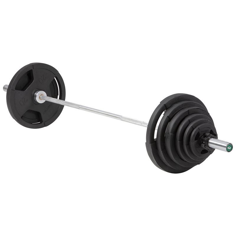 Master Fitness Skivstångsset 135 kg Deluxe Skivstångsset gummerade