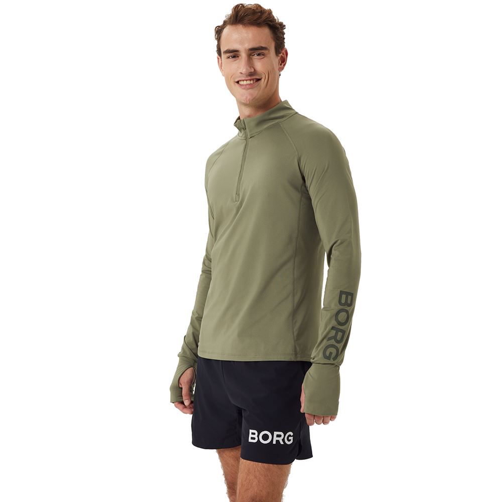 Björn Borg Borg Midlayer Half Zip Padel- och tenniströja herr