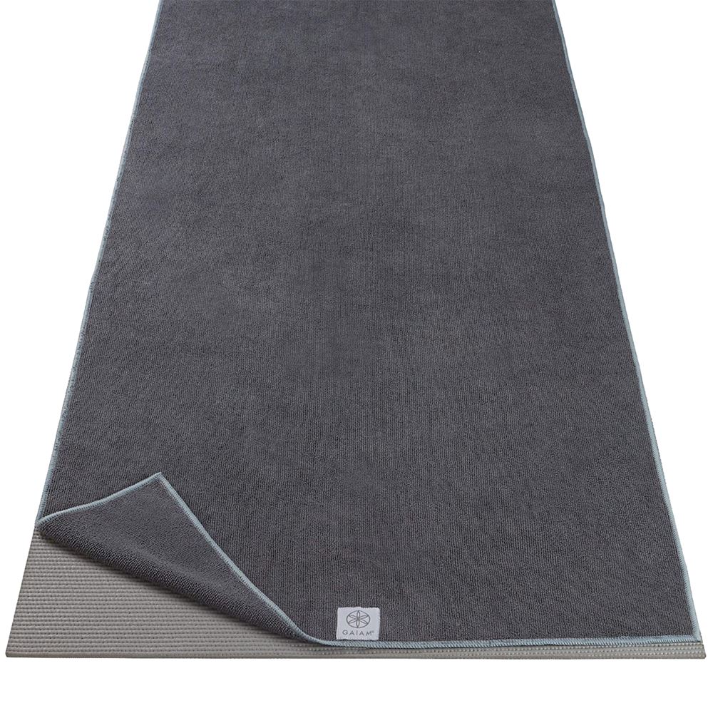 Gaiam Yoga Mat Towel Folkstone Grey Yogahandduk