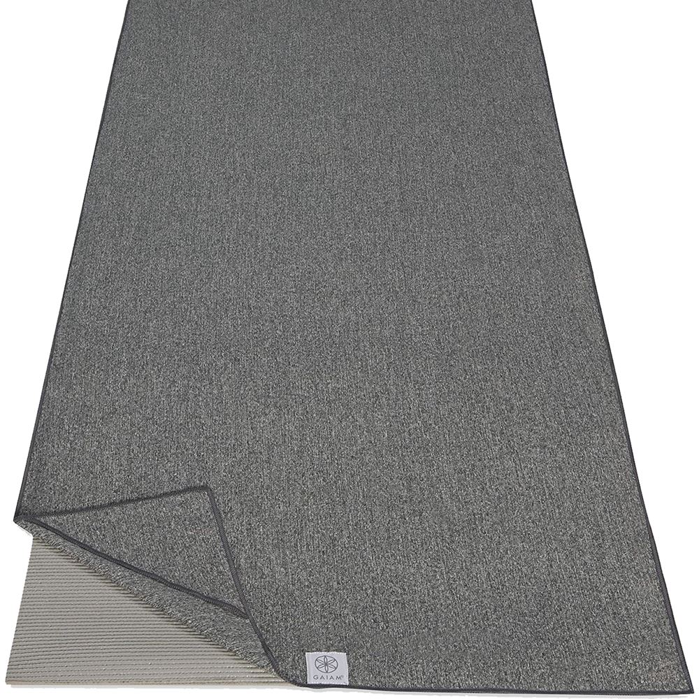 Gaiam Active Dry Yoga Mat Towel Grey Yogahandduk