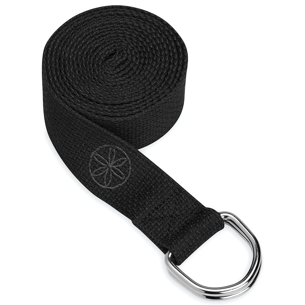 Gaiam Yoga Strap Black - 8ft (244 cm), Yogatillbehör