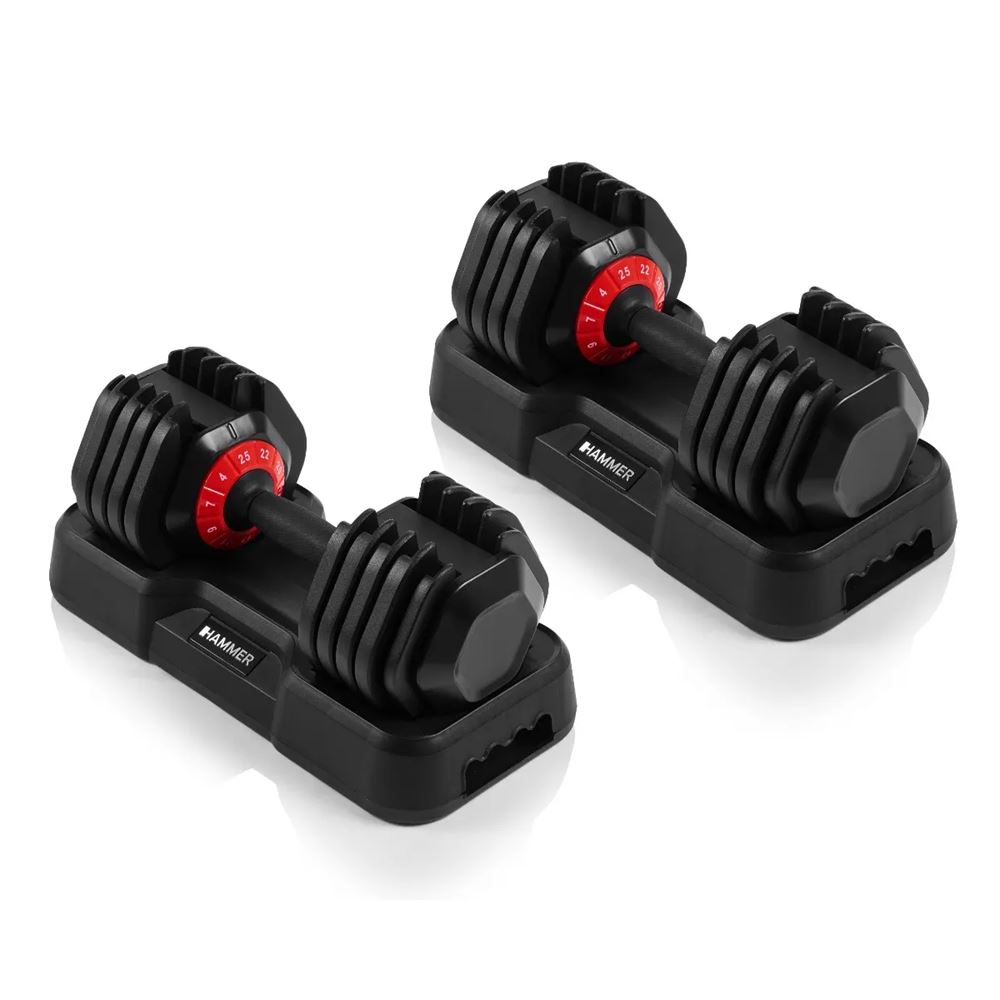 Hammer Sport StrongLock4.0 dumbbell set 50 kg 2×25 kg Justerbara hantlar