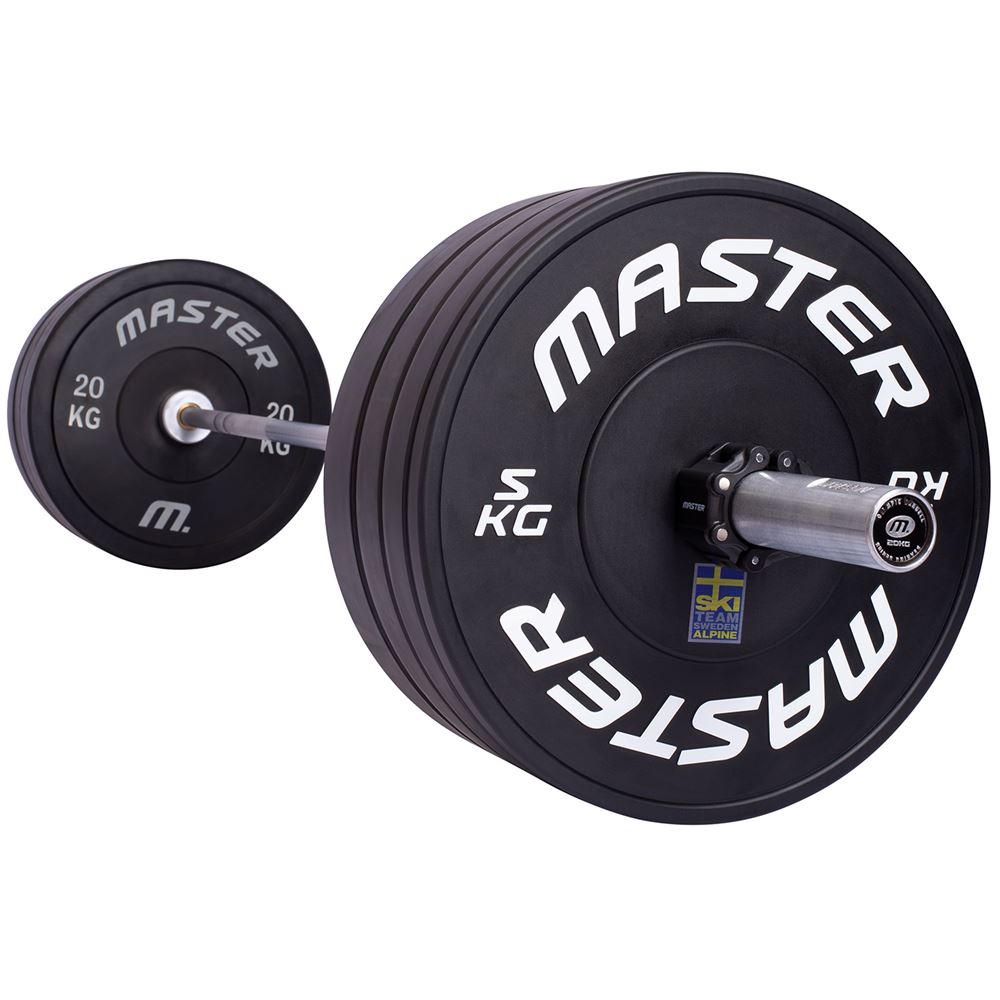 Master Fitness 110 kg Bumperpakke, Vektstangsett bumper