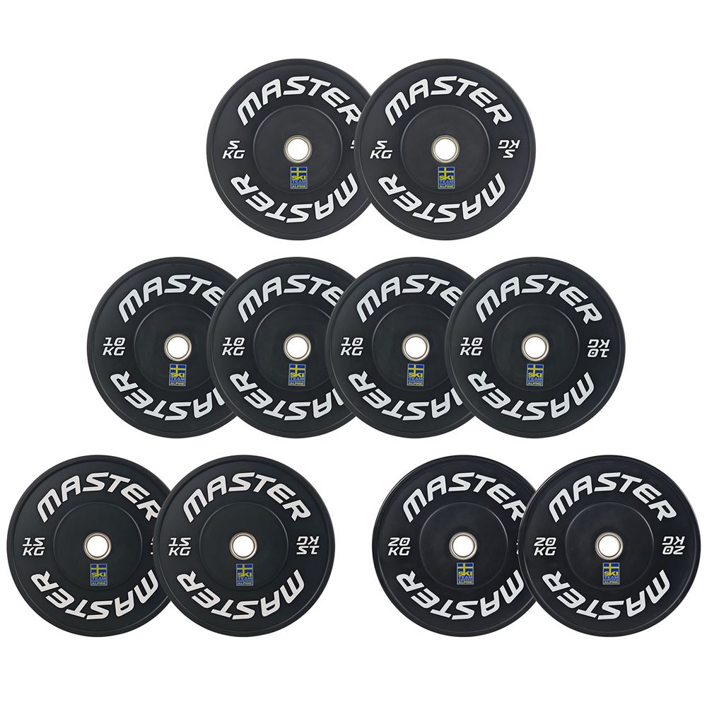 Master Fitness Bumper Set 120 kg SkiTeam Viktpaket bumper