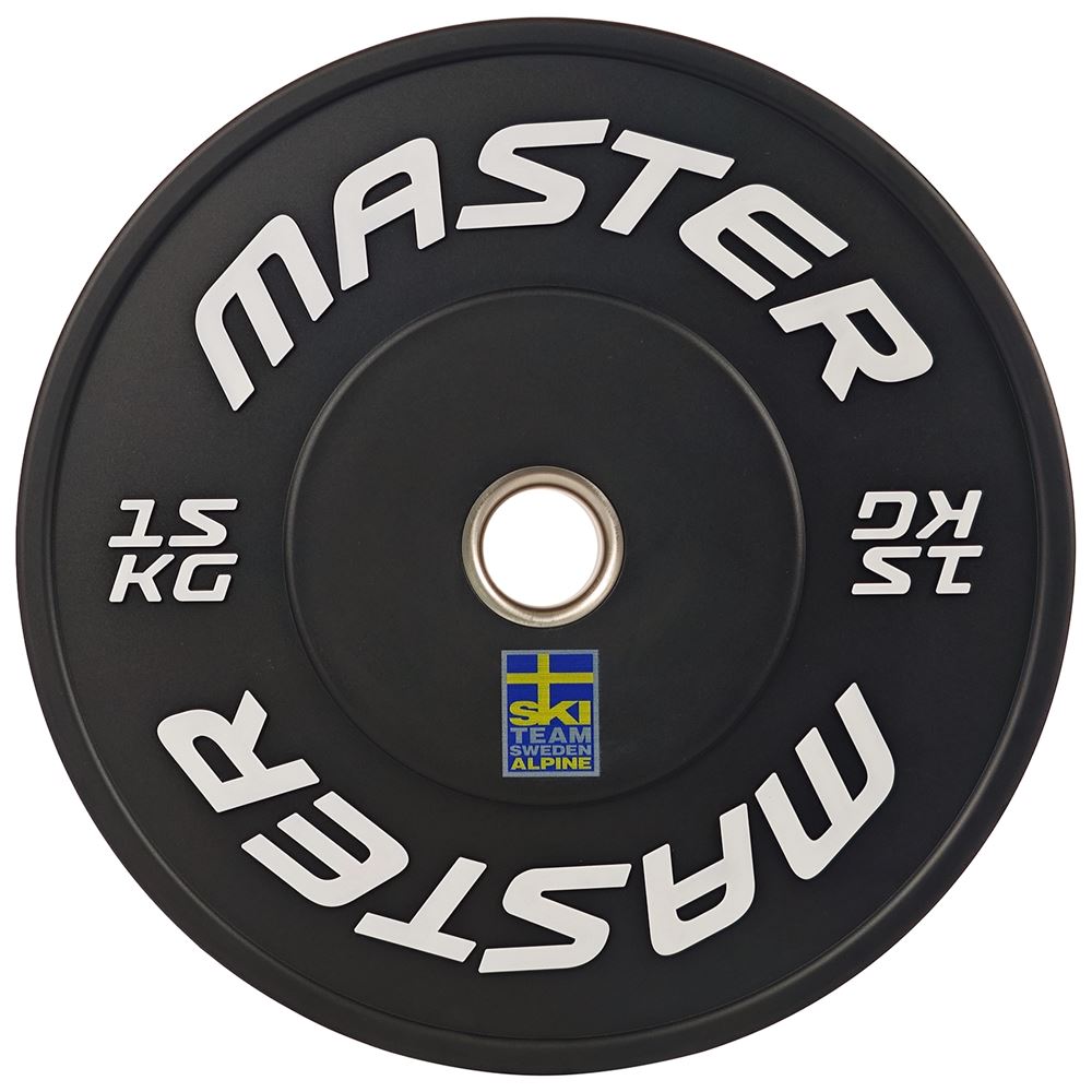 Master Fitness Bumper Ski Svart, Viktskivor bumper | Offcourt - Hemmaträning - Viktskivor - Viktskivor Bumper | Padelspecialisterna