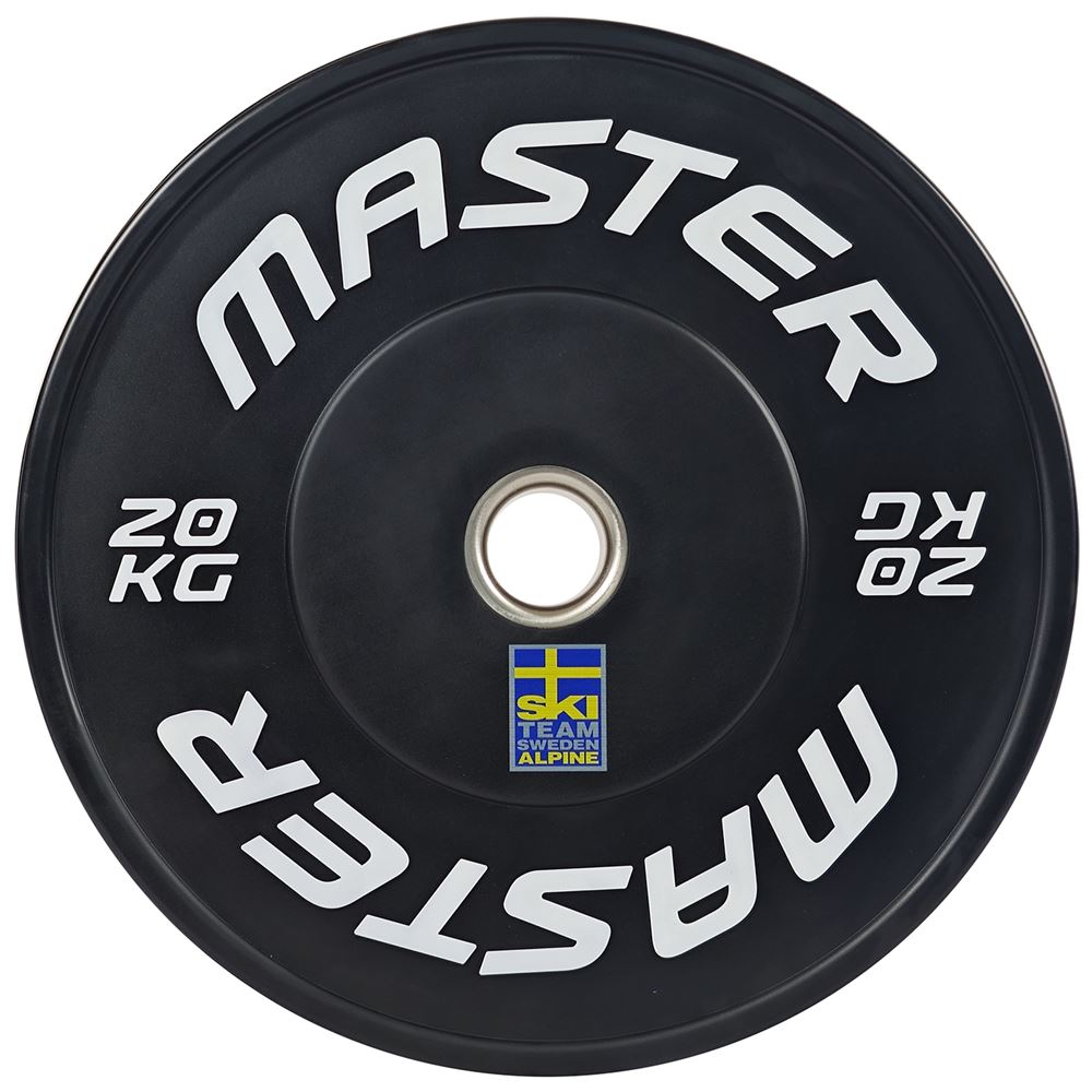Master Fitness Bumper Ski Svart, Viktskivor bumper | Offcourt - Hemmaträning - Viktskivor - Viktskivor Bumper | Padelspecialisterna