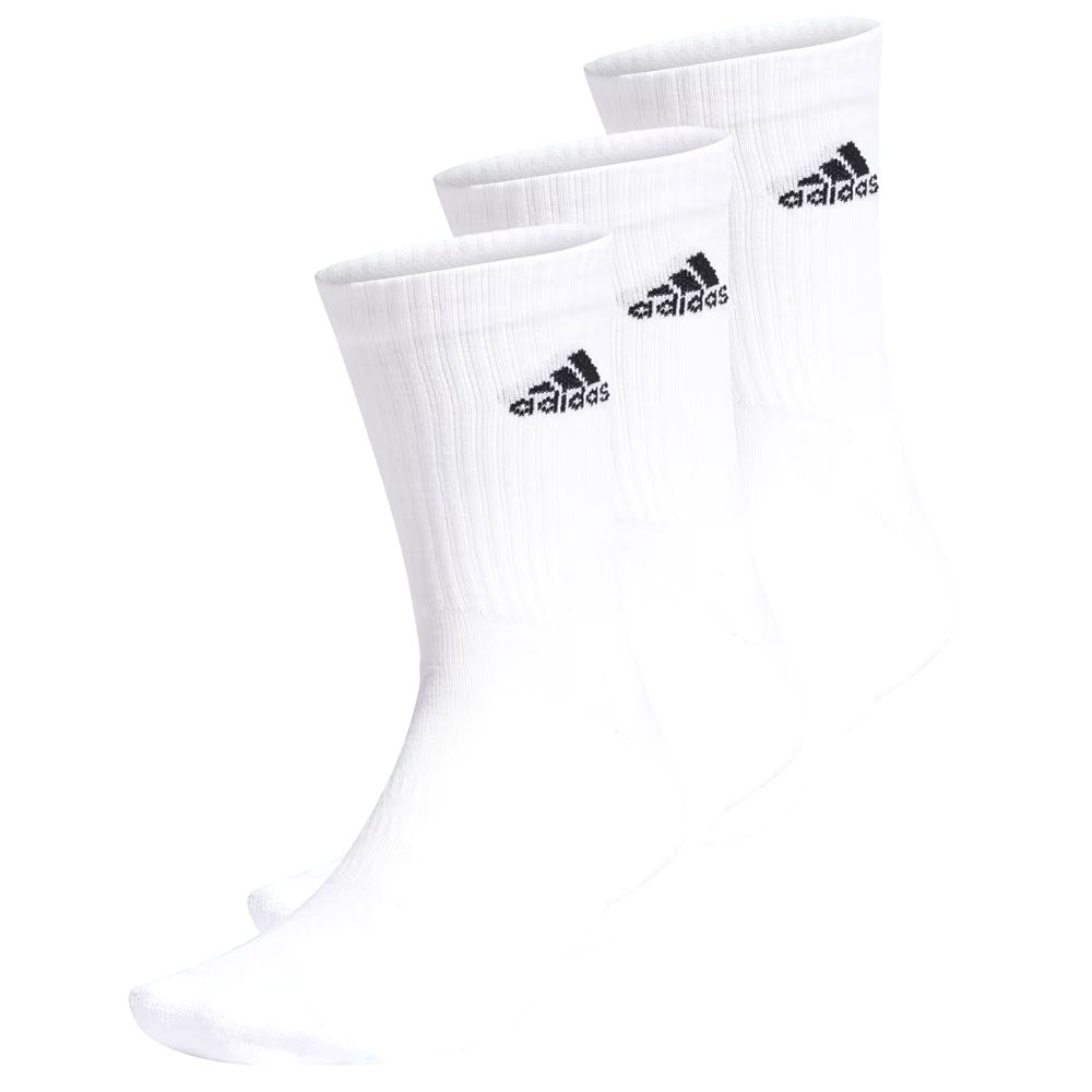 adidas Cushioned Crew Socks 3 Pairs, tennissokker, unisex WHITE/BLACK