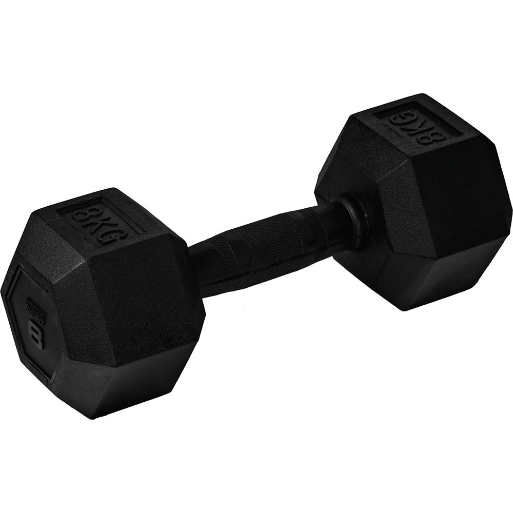 Master Fitness Nero Rubber Coated Hex, Hex hantler