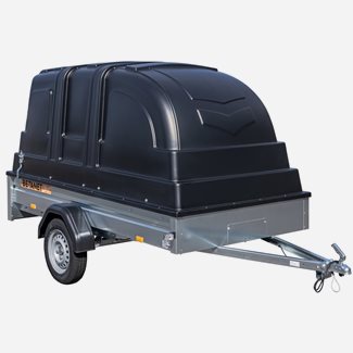 Betanet Cargo S inkl svart 100 cm kåpa, Obromsad släpvagn
